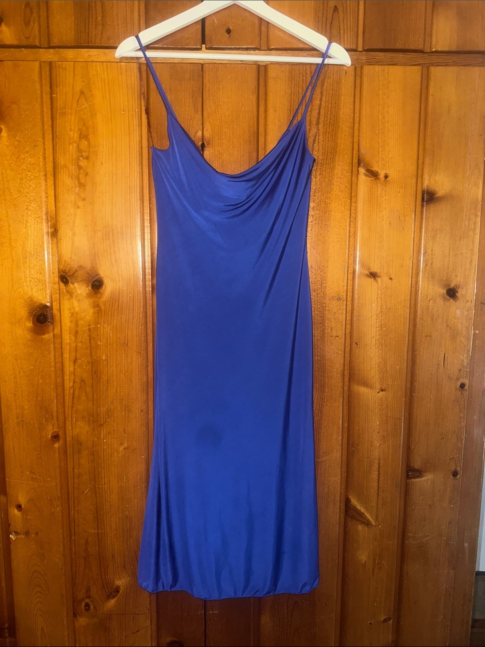 Sincerely Jules Royal Blue Cowl Neck Slip Dress